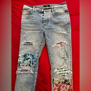 Men’s sz 33 Amiri patch jeans